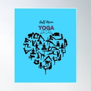 Modroom Half Moon Yoga Pose, Half Moon Pose Bikram Yoga Poster Wall Art, Modern Wall Decor, 8x12 UNFRAMED