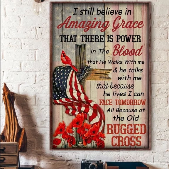 Modroom I Still Believe Amazing Grace Jesus Landscape Jesus Christian God Cross Poster Wall Art, Modern Wall Decor, 24x36 UNFRAMED