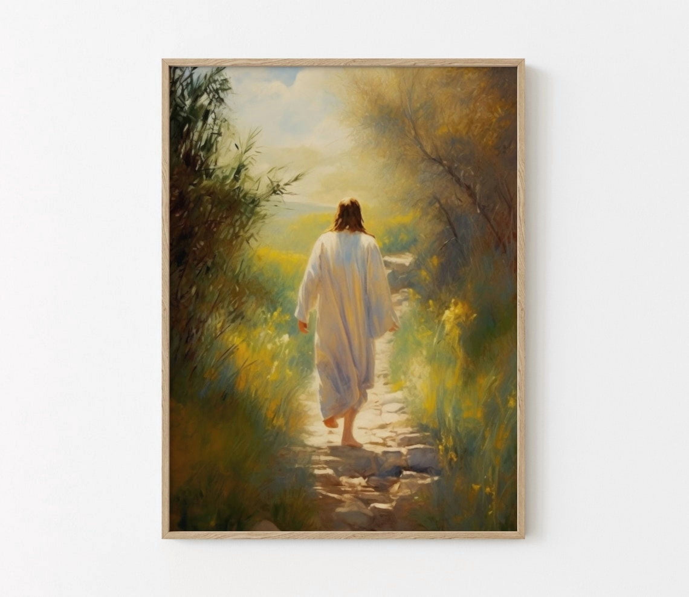 Modroom Jesus On The Path Print, He Is Risen, Saviour, Christian Art ...
