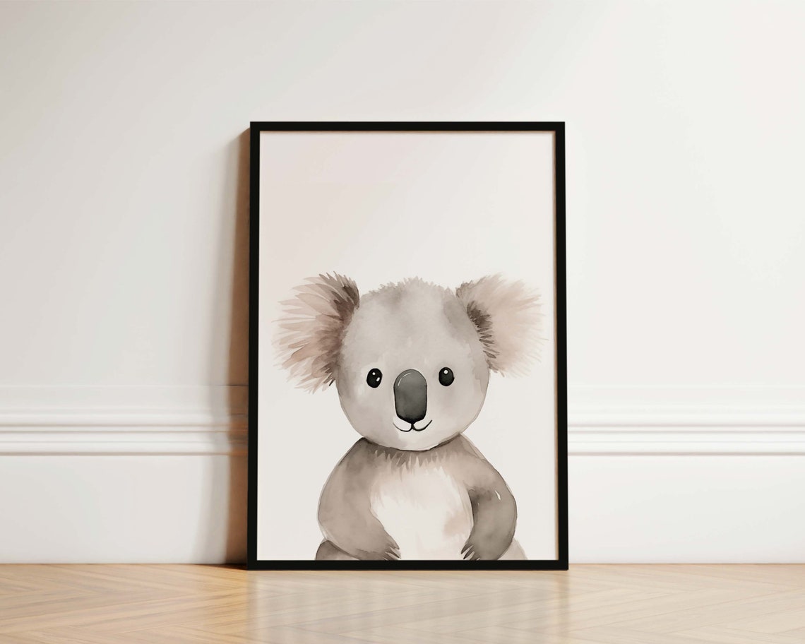 Modroom Koala Safari Animal Nursery Print, Safari Animal Poster, Boho ...