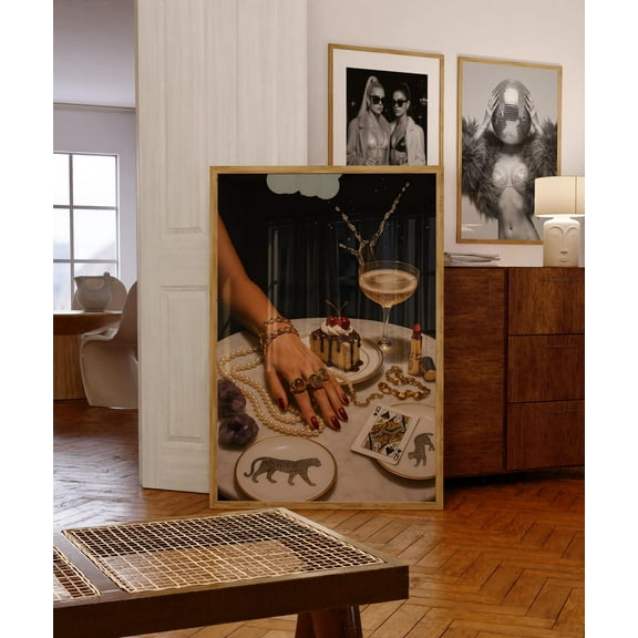 Modroom Luxury Nightlife Print - Trendy Wall Art, Hypebeast Aesthetic, Fashion Poster, Champagne Wall Art, Girly Dorm Decor, Chic Wall Art, Modern Wall Decor, 16x24 UNFRAMED