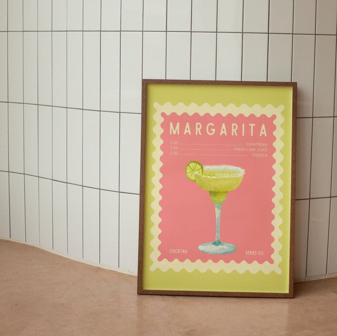 Modroom Margarita Wall Print, Funky Cocktail Wall Decor, Bar Cart Print ...