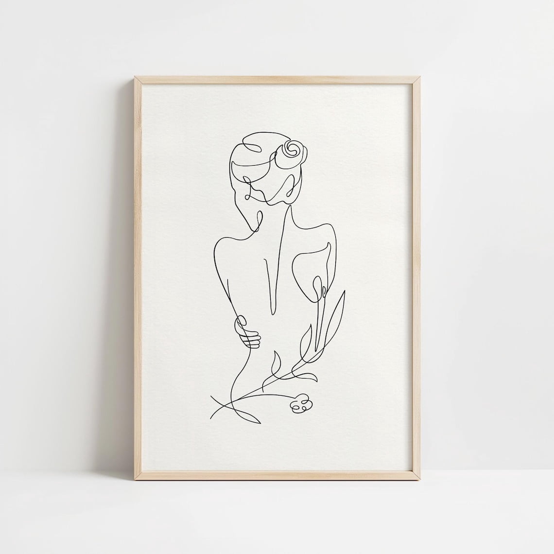 Modroom Minimalist Female Line Art Print | Elegant Woman One Line ...