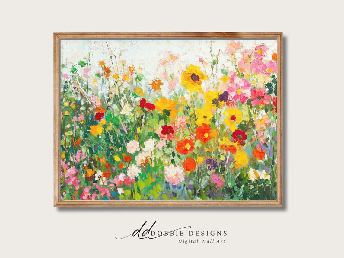 Modroom Modern Abstract Floral Painting Floral Garden Wall Art For ...