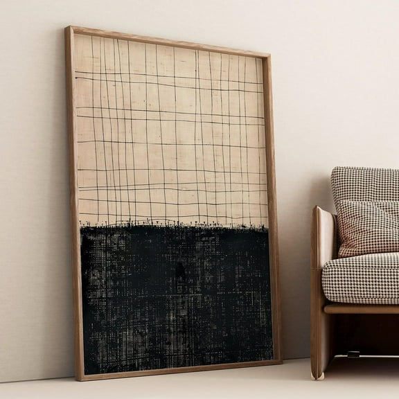 Modroom Modern Abstract Minimalist Art Print, Neutral Woven Texture, Contemporary Wall Art, Scandinavian Design, Elegant Home Art Wall Art, Modern Wall Decor, 8x12 UNFRAMED