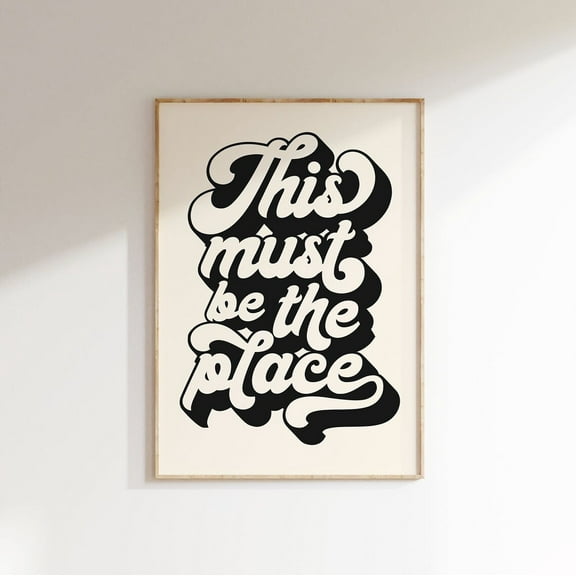 Modroom This Must Be The Place Print | Apartment Wall Art For Men, Entry Way Prints, Coffee Stationwork Above Couch, 70S Art Wall Art, Modern Wall Decor, 24x36 UNFRAMED