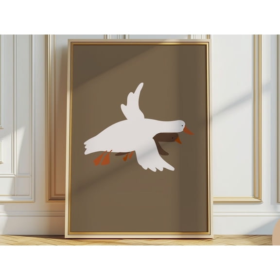 Modroom Nursery Wall Art Geese Flying Gender Neutral Nursery Decor Nursery Goose Print Baby Duck Scandinavian Vintage Baby Boy Girl Wall Art, Modern Wall Decor, 8x12 UNFRAMED