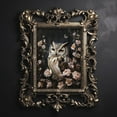 thumbnail image 1 of Modroom Owl in Flowers Poster, Gothic Dark Academia Vintage Floral Owl Wall Art, 12x18 UNFRAMED, 1 of 3