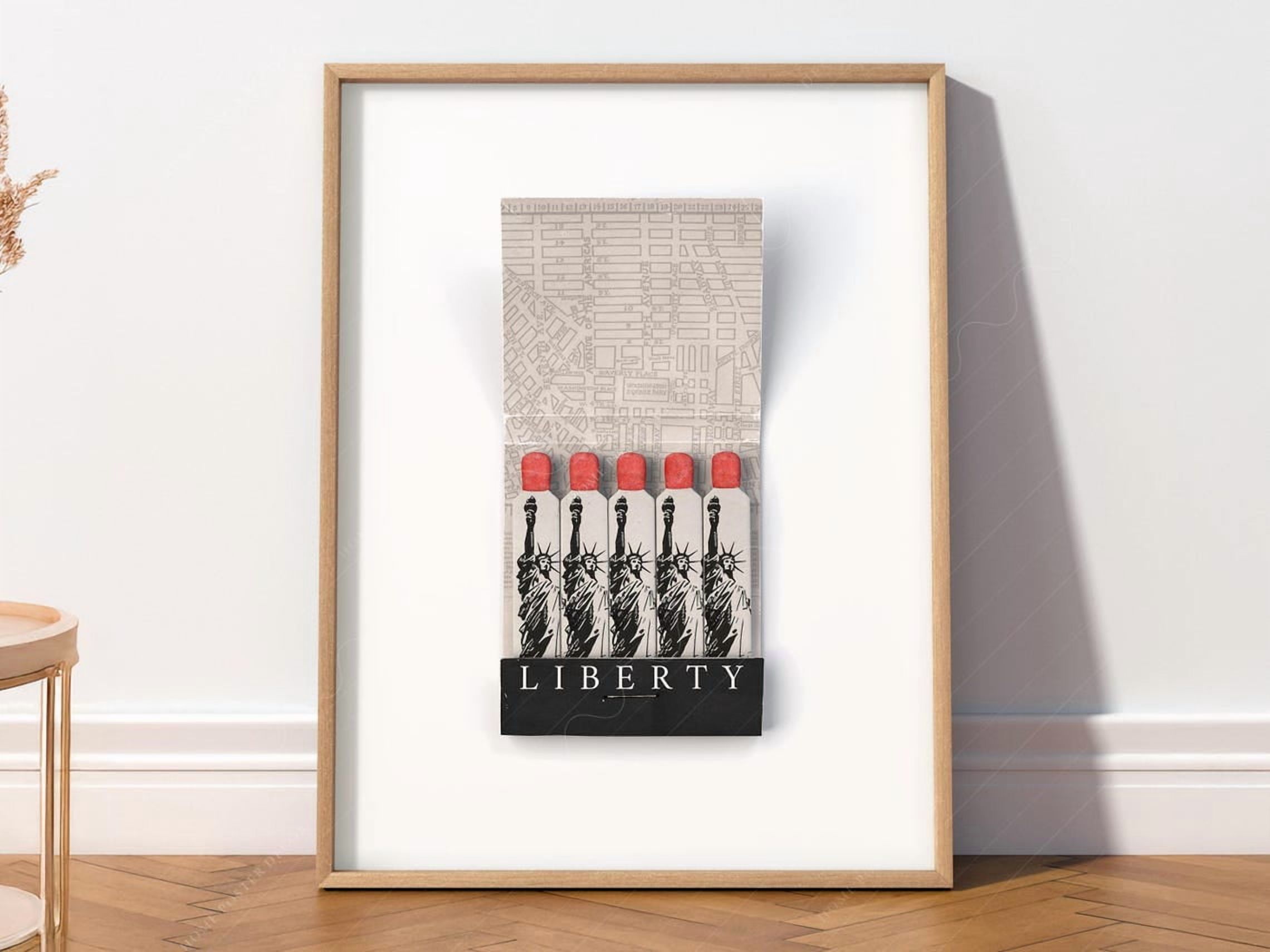 Modroom Poster New York City Matchbox Wall Art Vintage Map Black and ...