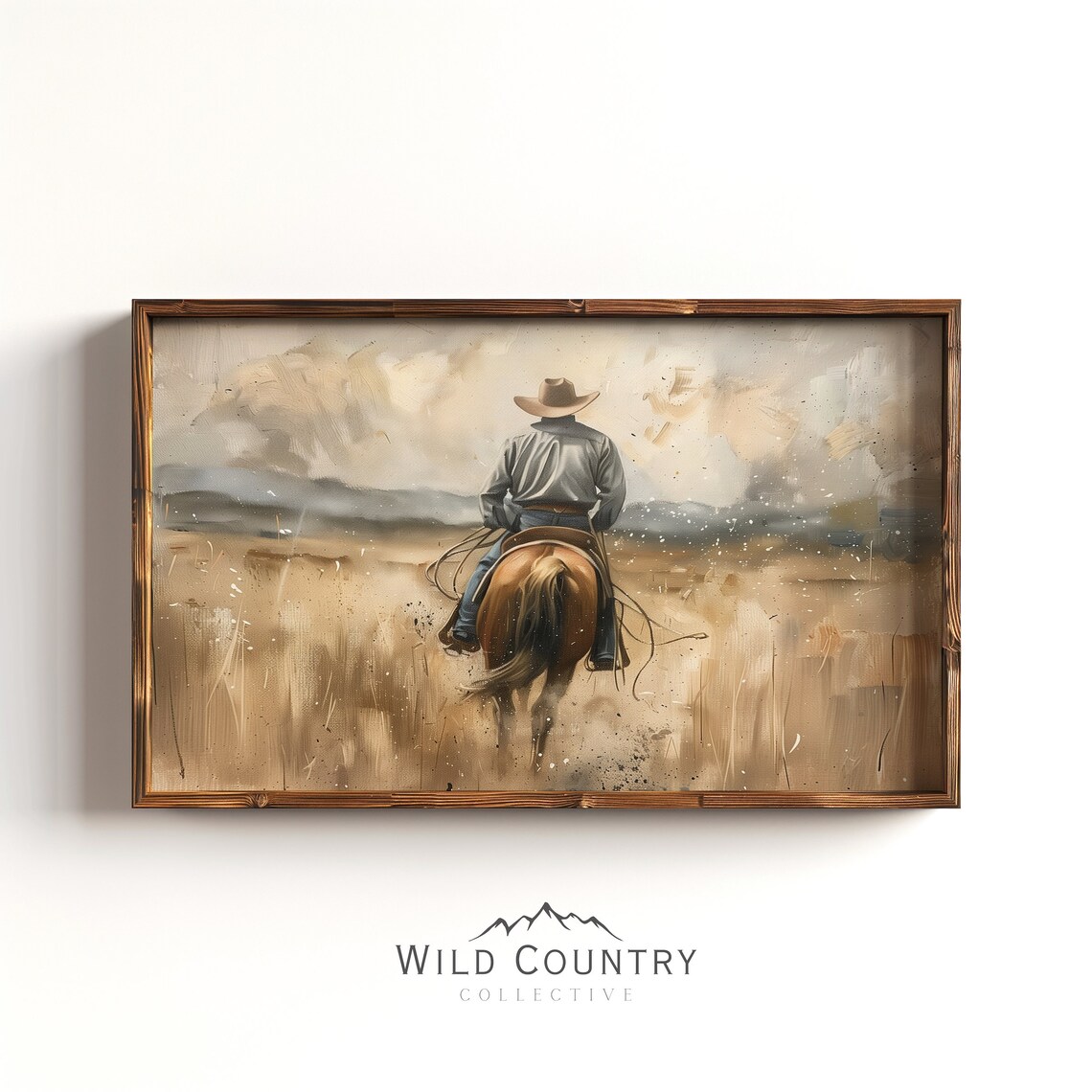Modroom Rodeo Cowboy Poster Print Vintage Western Landscape Rustic ...