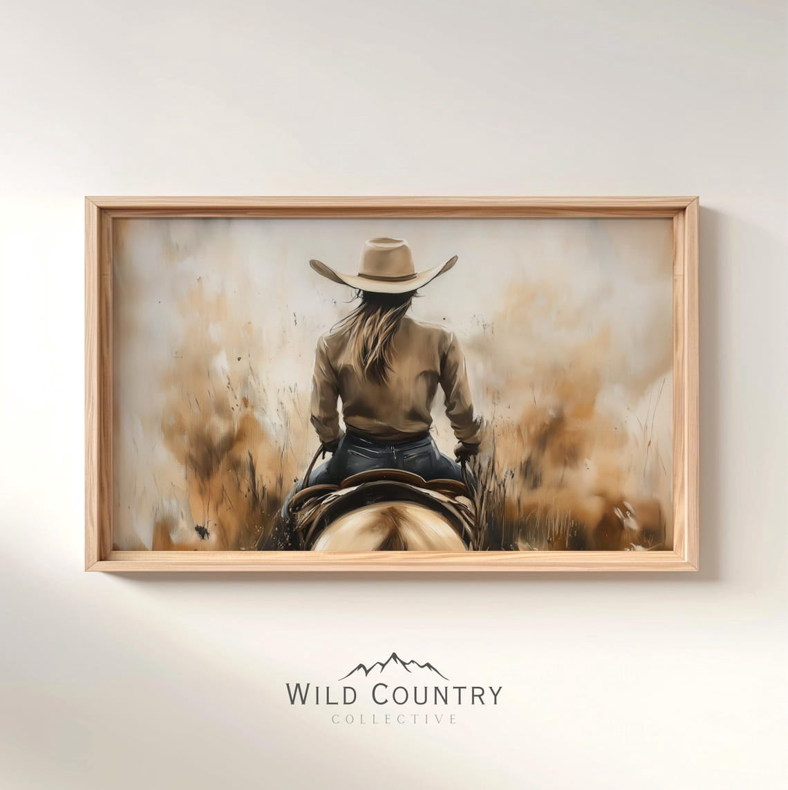 Modroom Rodeo Cowgirl Poster Print Vintage Western Landscape Rustic ...