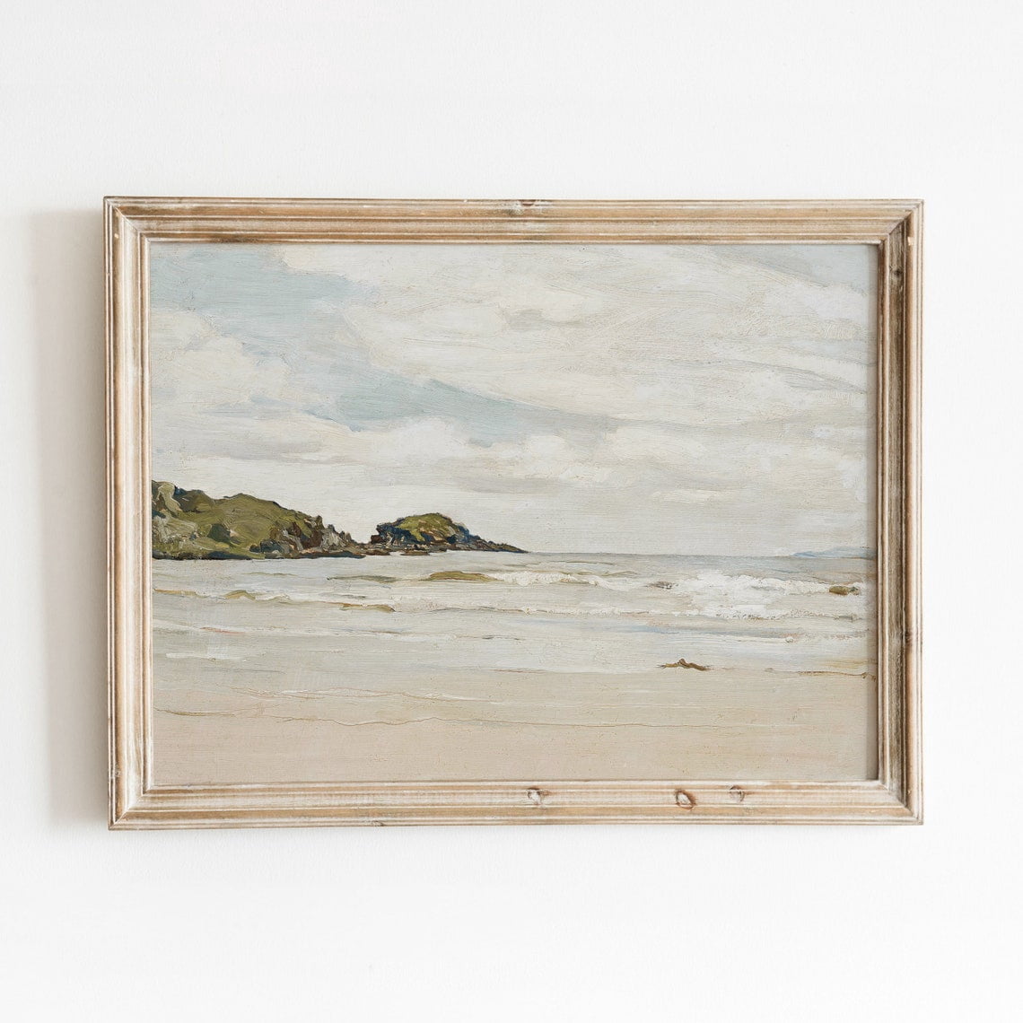 Modroom Scottish Beach | Vintage Minimal Coast Painting | Simple Shore ...