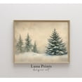 thumbnail image 1 of Modroom Snowy Pine Tree Neutral Winter Landscape Seasonal Wall Art Print, 16x24 UNFRAMED, 1 of 3