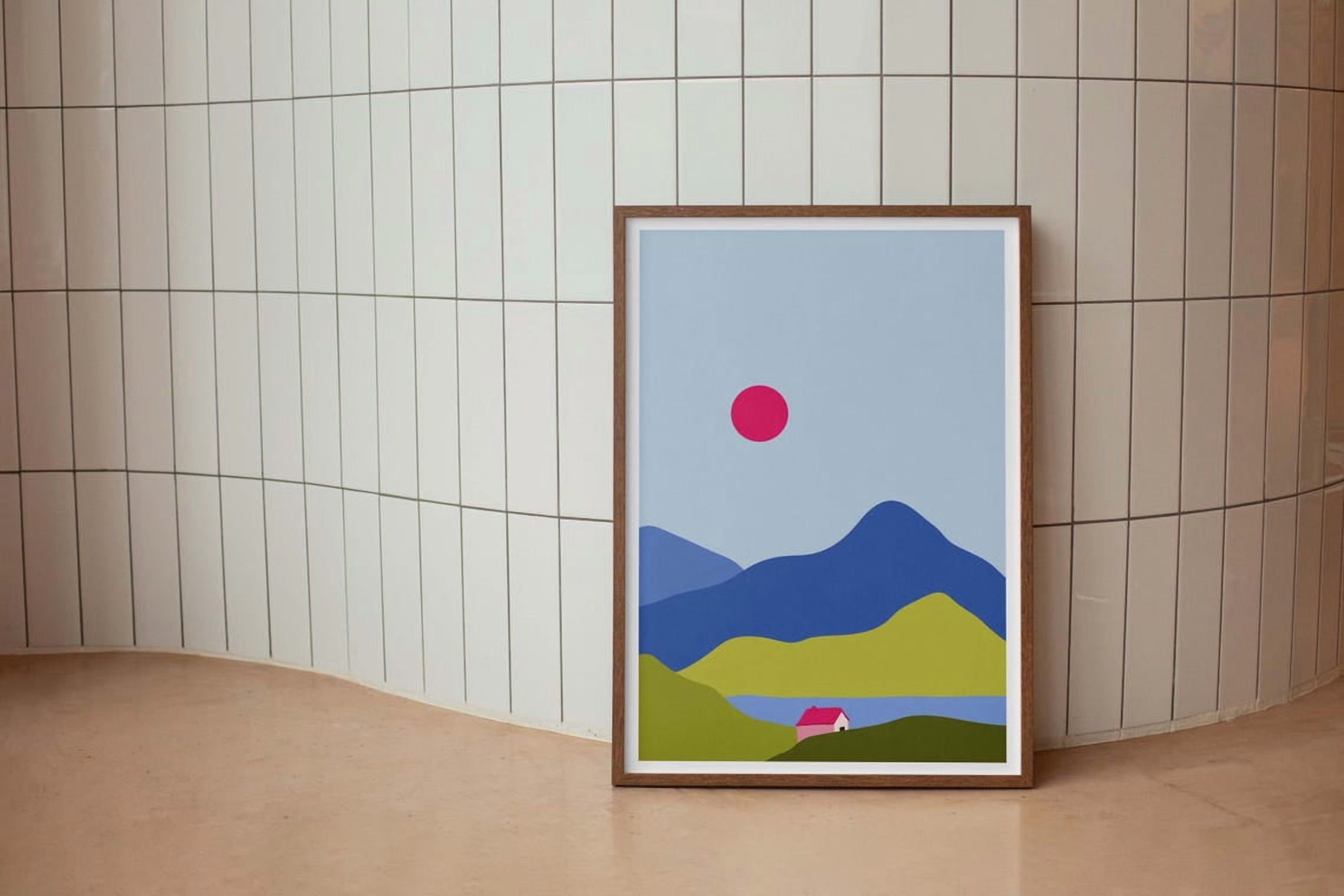 Modroom Sun Valley | Minimalist Landscape Print | Wall Art | Colorful ...