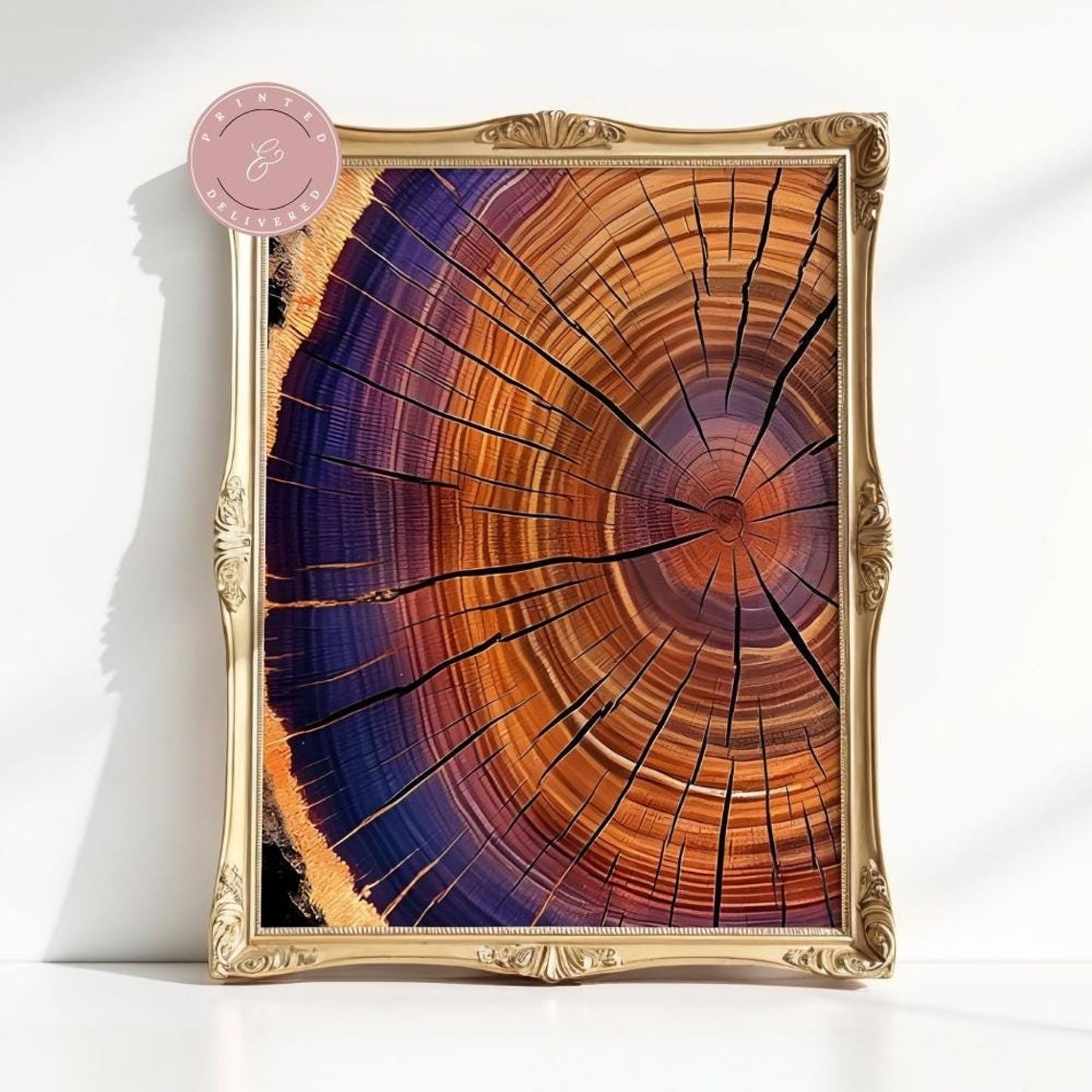 Modroom Tree Ring Abstract Colorful Tree Ring Wall Decor Minimalist ...