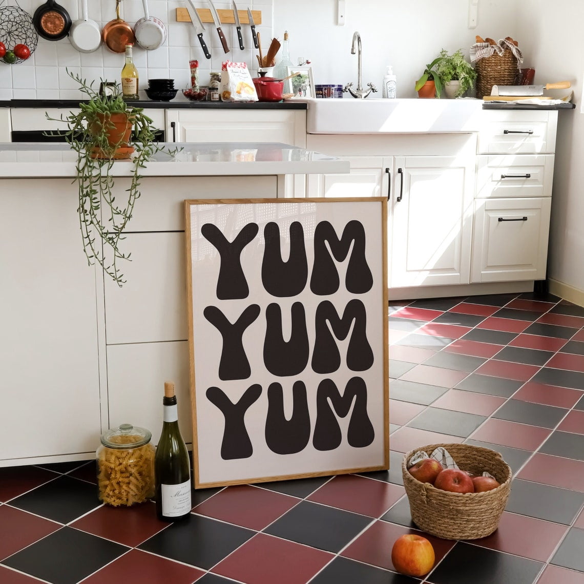 kitchen prints | 9 printables | trendy kitchen wall... Modroom Trendy Kitchen Wall Art Cute Typography Print For Kitchen Quote ...