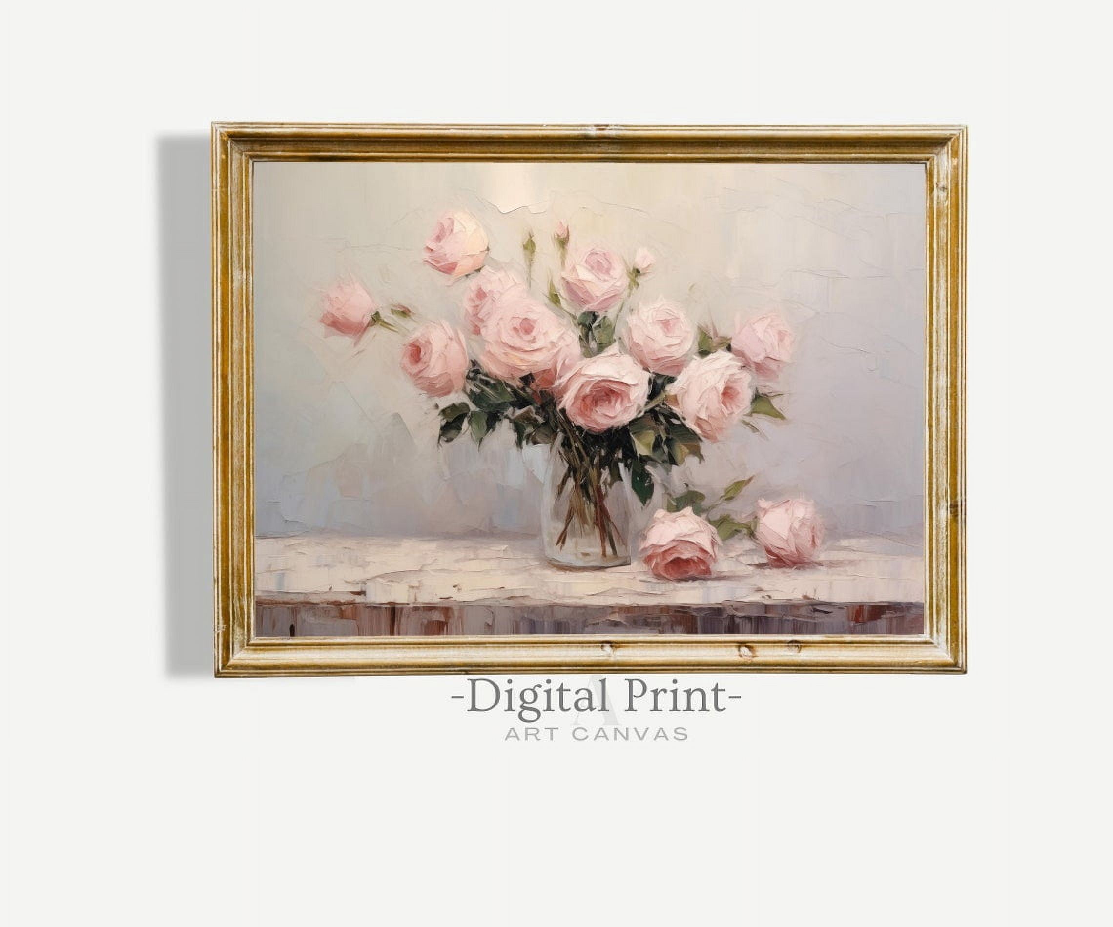 Modroom Vintage Flower | Still Life Pink Roses I Moody Floral I Floral ...