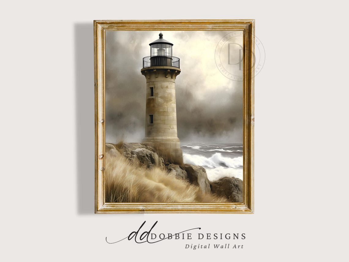 Modroom Vintage Lighthouse Wall Art Nautical Coastal Decor Rustic ... - Coastal Wall Art Decor