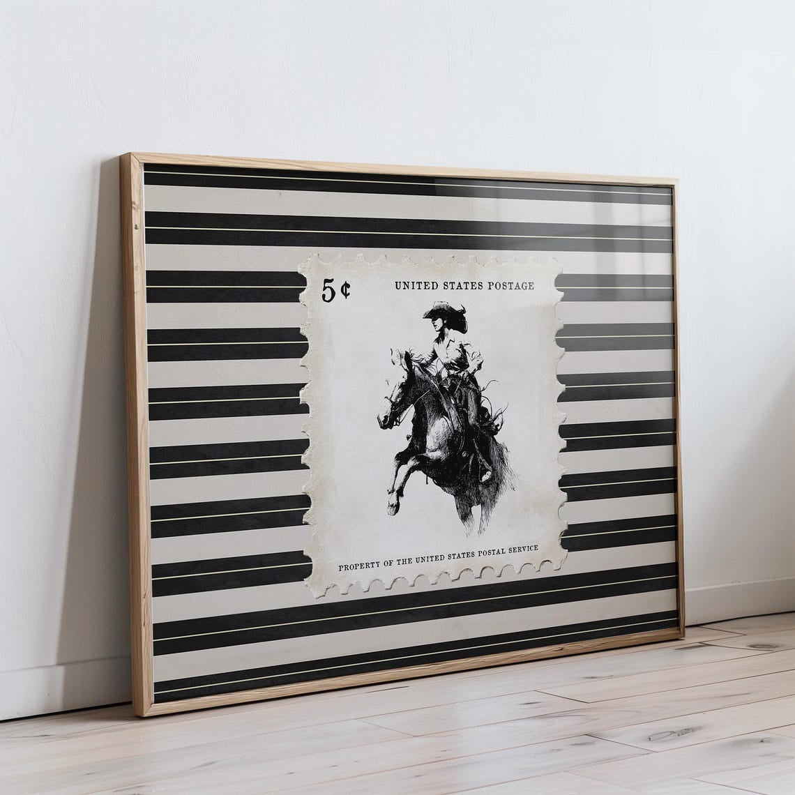 Modroom Vintage Striped Rodeo Print Western Bedroom Poster Cowboy Wall ...