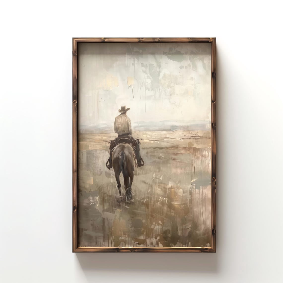 Modroom Western Cowboy Poster Print Vintage Montana Landscape Rustic ...