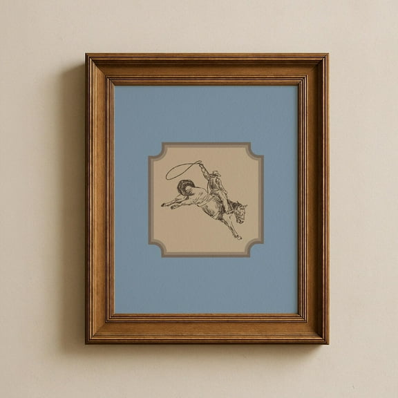 Modroom Western Cowboy Print, Vintage Rodeo Print, Southwest Wall Art, Aesthetic Cowboy Wall Prints, Western Room Prints, Baby Boy Nursery Wall Art, Modern Wall Decor, 12x18 UNFRAMED