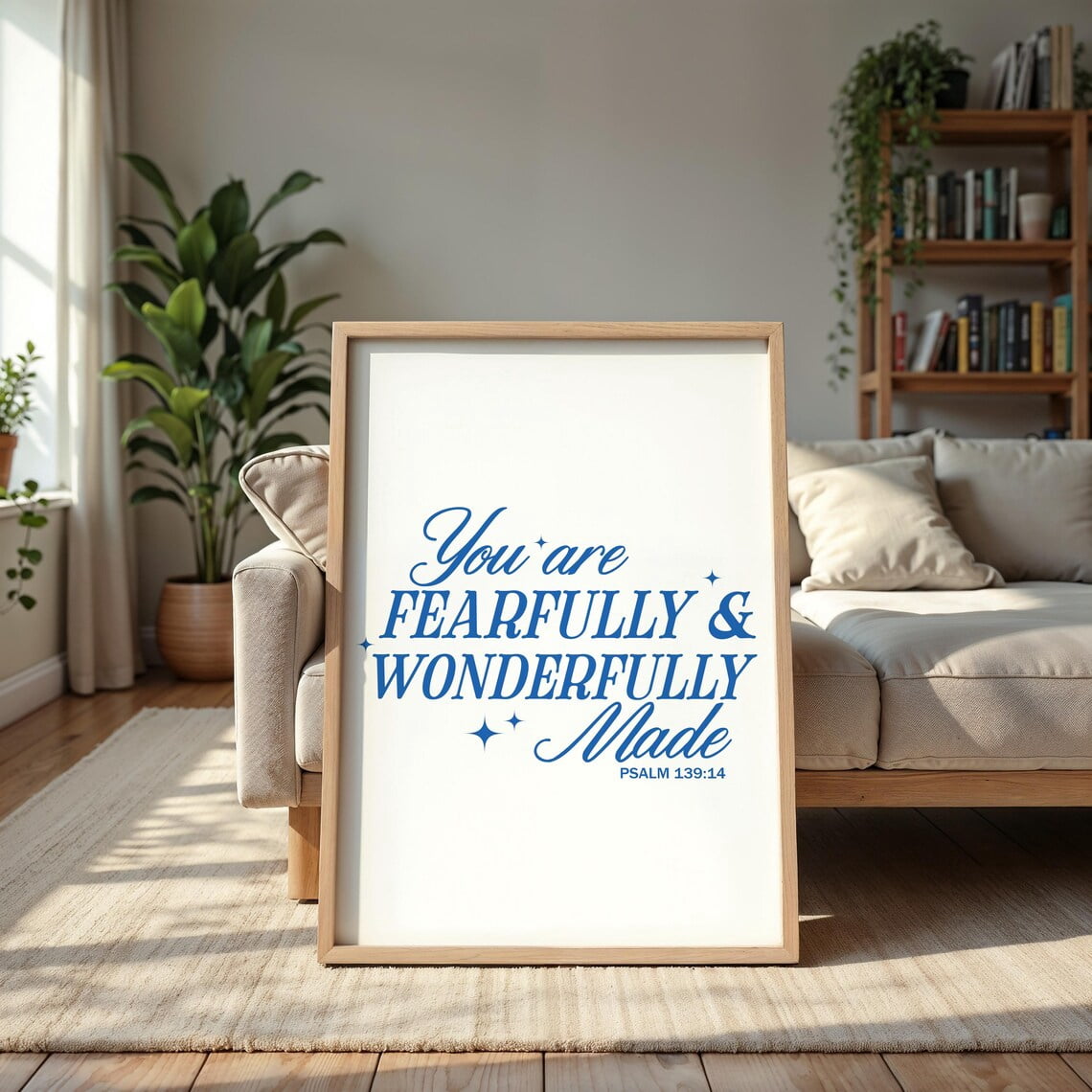 Lettered Grace Contemporary Christian Gifts Fearfully & Wonderfully Made - Almohada De Versículo De La Biblia Cristiana, 18 X 18 Pulgadas, Multicolor