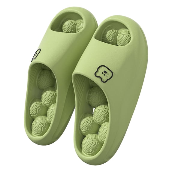 Modstep Bubble Shower Shoes for Women with Drain Holes Non Slip Quick Drying Slides Cloud Comfortable Massage Shower Sandals 6 Green
