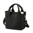 thumbnail image 1 of Modstep Canvas Tote Bag for Women Men Detachable Shoulder Strap Crossbody Handbags Top Handle Lunch Bags for Weekend Black, 1 of 4