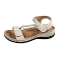thumbnail image 1 of Modstep Casual Walking Sandals for Women Arch Support Outdoor Slide Shoes Ladies Work Vacation Wedge Sandal for Summer size 6.5 White, 1 of 5