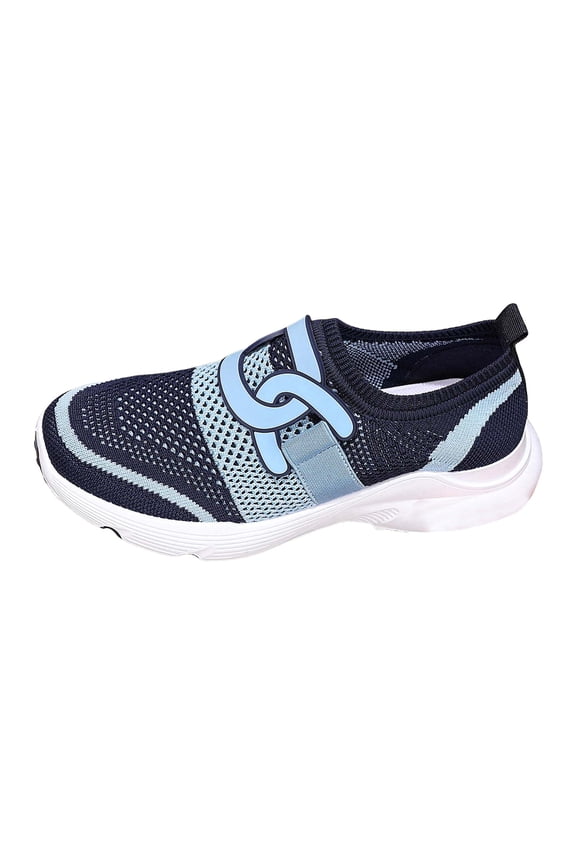 Casual Walking Shoes for Women Men Comfortable Memory Foam Slip on Mesh Sneakers Summer Outdoor Shoe for Sports size 11 Blue