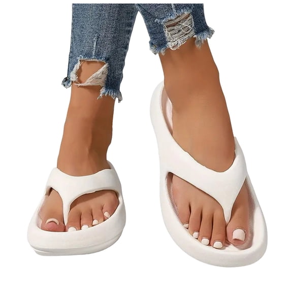 Modstep Mens Womens Recovery Sandals Arch Support Plantar Fasciitis Slides Orthopedic Slip on Summer Pool Beach Shoes White size 9