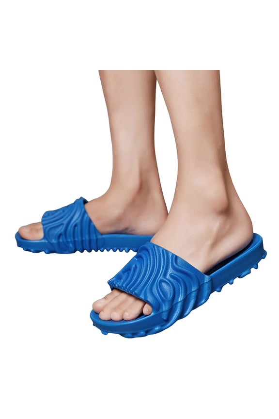 Cloud Slides for Men Women Recovery Foam Sandals Summer Comfortable Walking Shower Pillow Slippers for Pool Beach size 10 Blue
