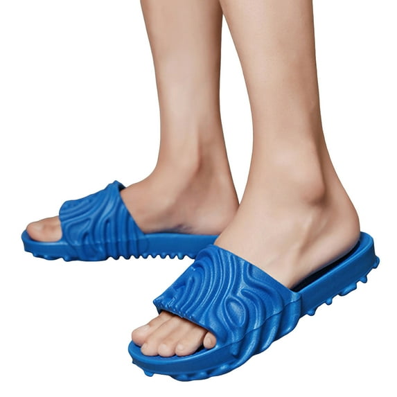 Modstep Cloud Slides for Men Women Recovery Foam Sandals Summer Comfortable Walking Shower Pillow Slippers for Pool Beach size 7 Blue