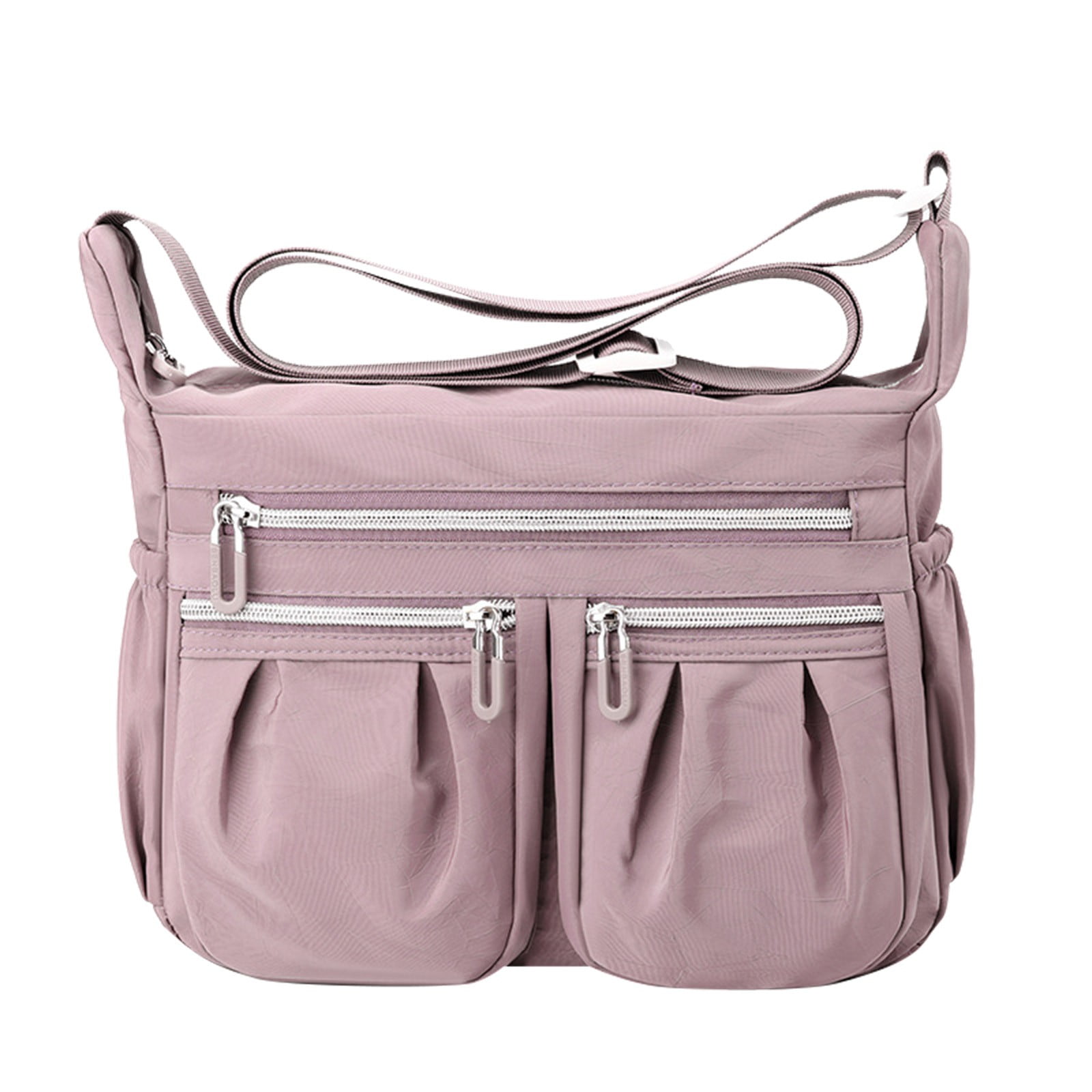 Modstep Crossbody Bag for Women Multiple Zip Pockets Medium Shoulder Bag Handbags Casual Daily Bags for College Students Pink
