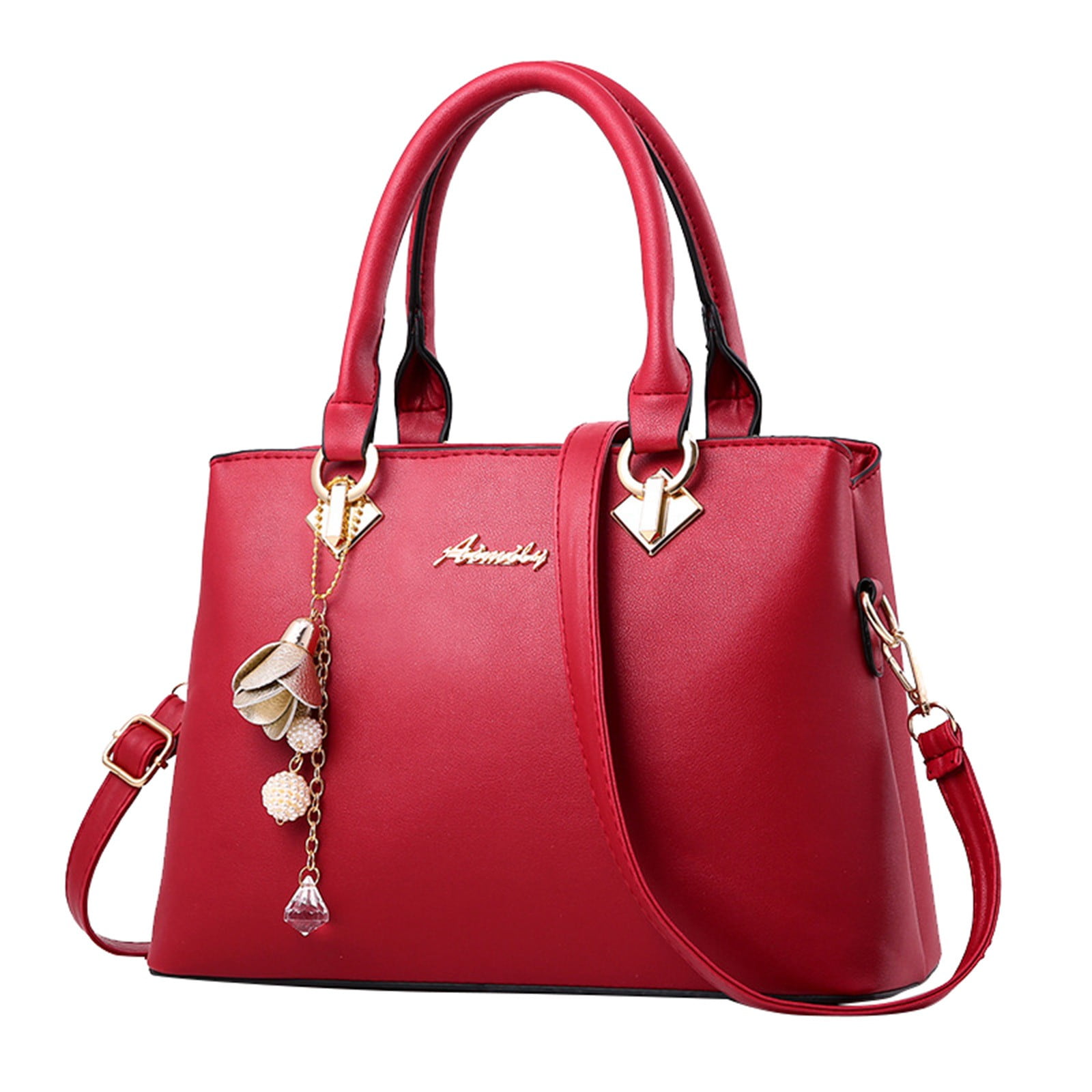 Modstep Fashion Handbag for Women Tassel Leather Purse Crossbody Shoulder Tote Bag with Detachable Strap Ladies Top Handle Satchel