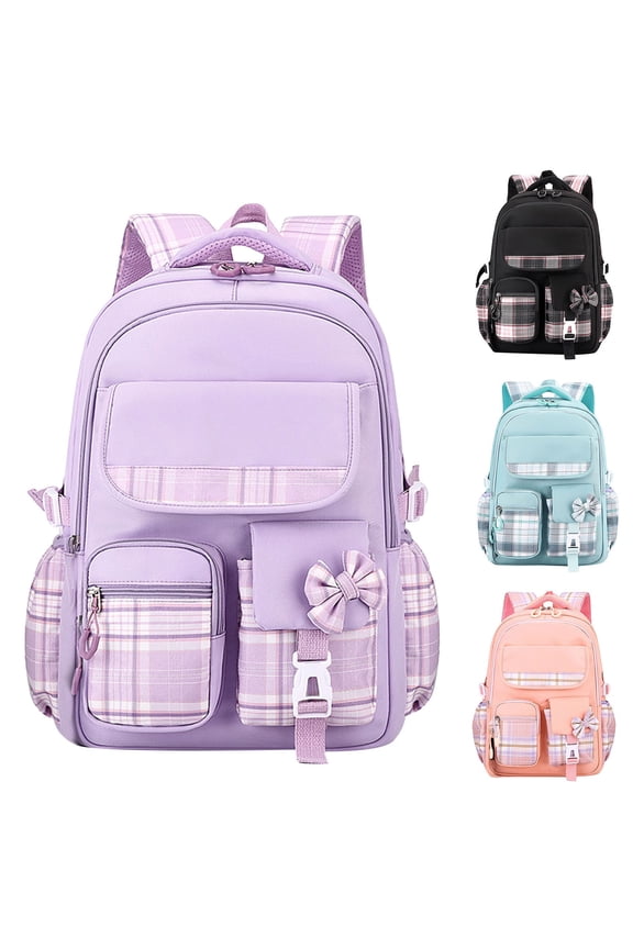 Laptop Backpack for Women Multiple Zip Pockets College Daypack Versatile Library Learning Thickened Schoolbag Blue