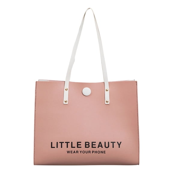 Modstep Large Tote Bags for Women Fashion Shoulder Purse with Button Ladies Work Handbag College Students Shopping Satchel Red