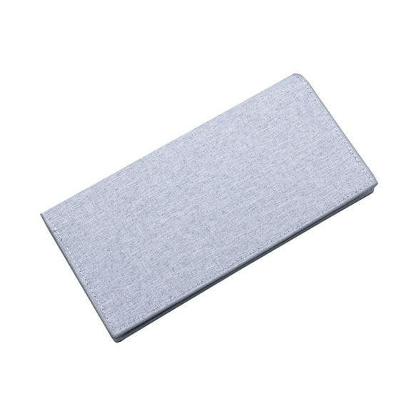 Modstep Long Wallet for Men Canvas RFID Blocking Bifold Credit Card Holder ID Window Purse for Work Business Daily Grey