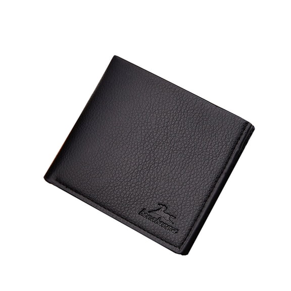 Modstep Men's Short Wallet RFID Blocking Vintage Leather Foldable Credit Card Holder ID Window Work Shopping Purse Black