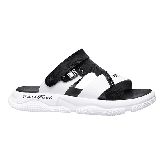 Modstep Men's Summer Water Proof Hiking Sandals Comfortable Quick Drying Beach Slides Adjustable Ankle Strap Memory Foam Shoes Black 10