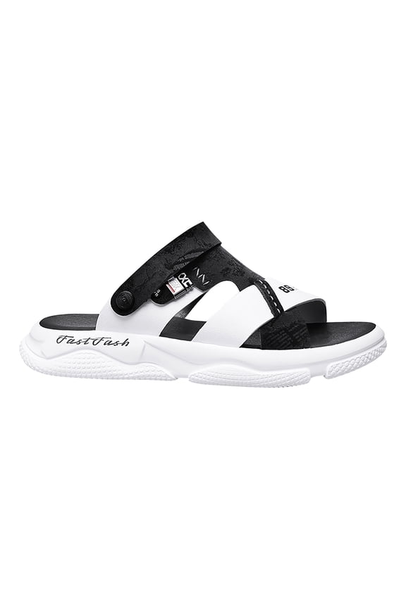 Men's Summer Water Proof Hiking Sandals Comfortable Quick Drying Beach Slides Adjustable Ankle Strap Memory Foam Shoes Black 10