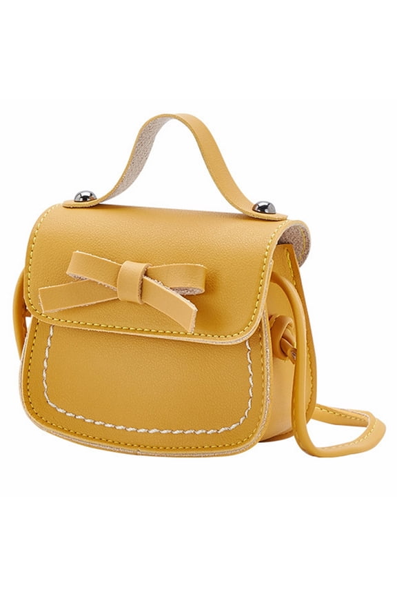 Mini Crossbody Bag for Women Top Handle Purse Adjustable Strap Leather Ladies Small Clutch Handbag for Daily Use Yellow