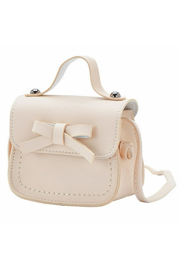 Mini Crossbody Bags for Women Elegant Leather Square Top Handle Clutch Handbag Cute Purse with Bowknot for Evening Party White