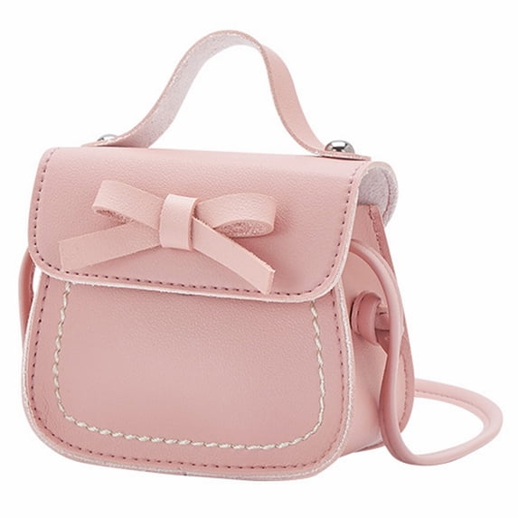 Modstep Mini Crossbody Bags for Women with Bow Leather Top Handle Satchel Ladies Small Button Phone Shoulder Purses for Travel Pink