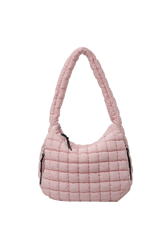 Quilted Puffy Tote Bag for Women Medium Lightweight Shoulder Crossbody Bags Travel Shopping Handbags