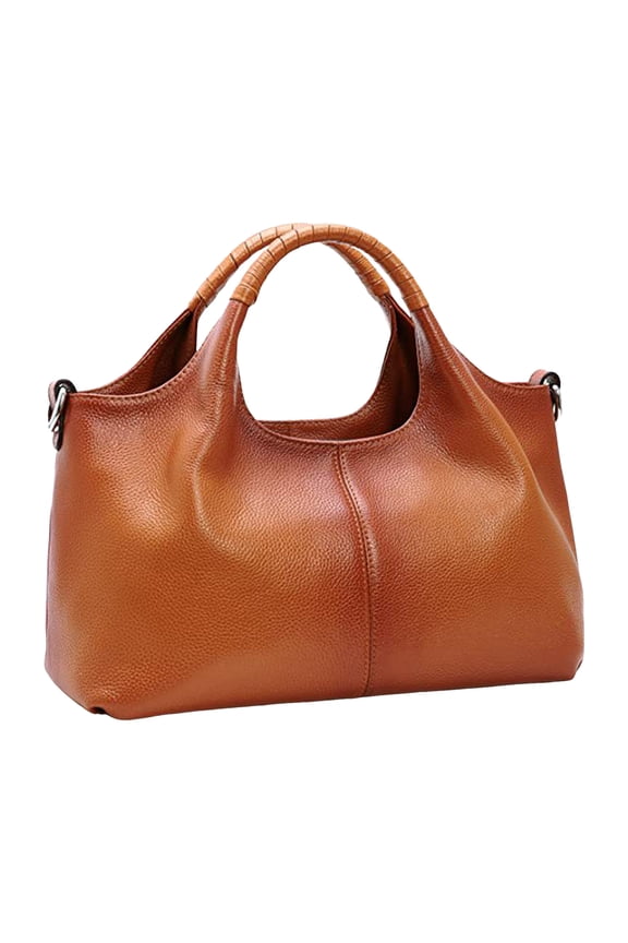 Retro Leather Purses for Women Top Handle Satchel Handbags Detachable Strap Crossbody Shoulder Bags Medium Tote Bag