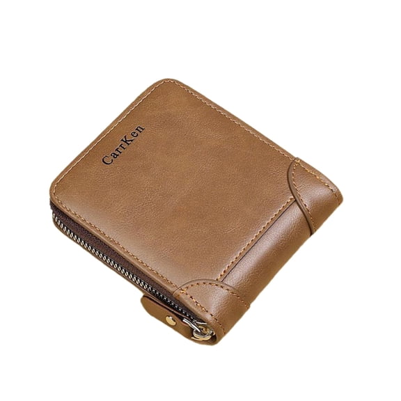 Modstep Retro Leather Wallet for Women RFID Blocking Bifold Purses with Multiple Card Slots Mens Portable Credit Card Holder Brown
