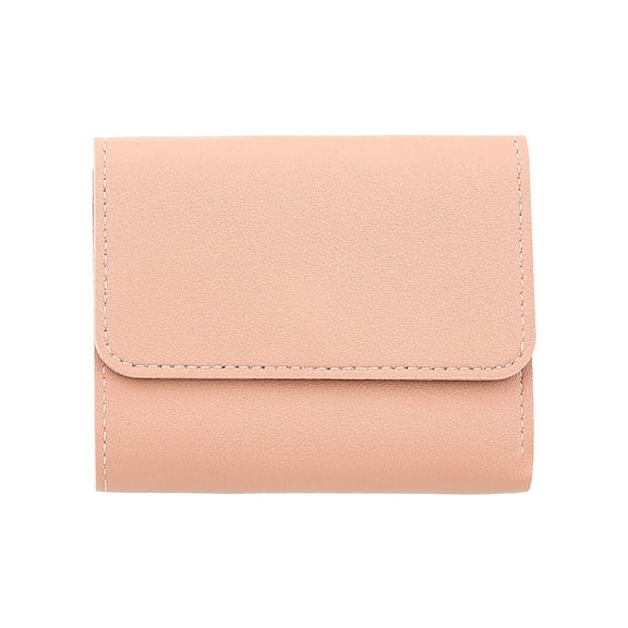 Modstep Small Wallet for Women Leather RFID Blocking Bifold Credit Card Holder Thin Travel Shopping Purses with ID Window Pink