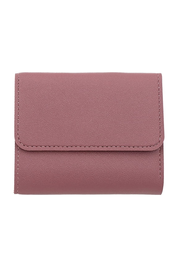 Small Wallet for Women Leather RFID Blocking Bifold Credit Card Holder Thin Travel Shopping Purses with ID Window Pink