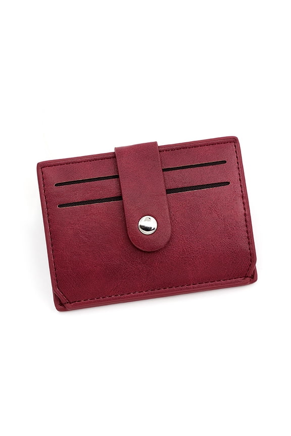 Soft Leather Wallet for Men Bifold Zipper Pocket RFID Blocking Credit Cards Holder Thin Daily Drivers License Red
